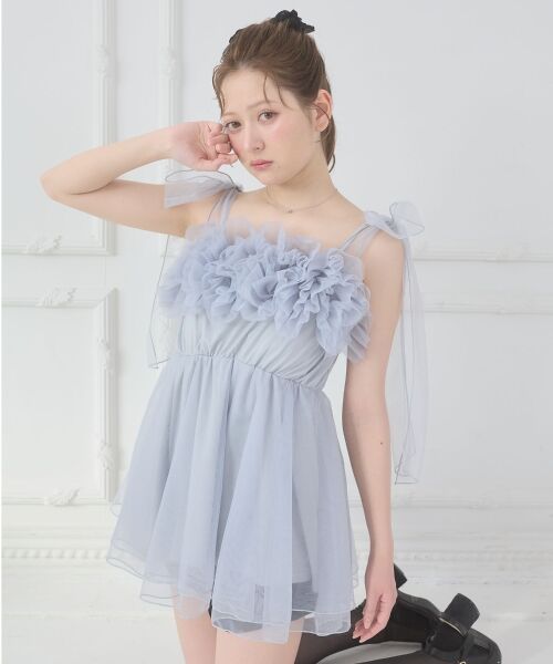 MAJESTIC LEGON / マジェスティックレゴン キャミソール・チューブトップ | ショルダーリボンフリルビスチェ | 詳細23