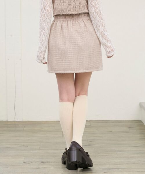 MAJESTIC LEGON / マジェスティックレゴン ミニ・ひざ丈スカート | ビジュー付き台形ミニスカパン | 詳細14