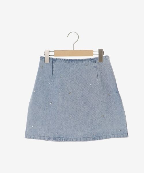 MAJESTIC LEGON / マジェスティックレゴン ミニ・ひざ丈スカート | ビジュー付き台形ミニスカパン | 詳細25