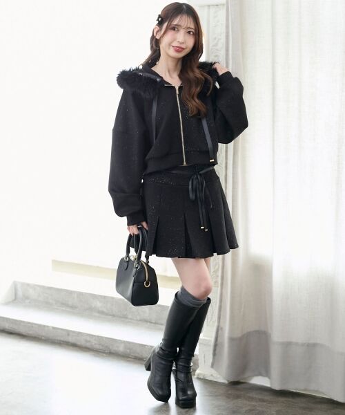 MAJESTIC LEGON / マジェスティックレゴン ミニ・ひざ丈スカート | プリーツラメミニスカパン | 詳細26