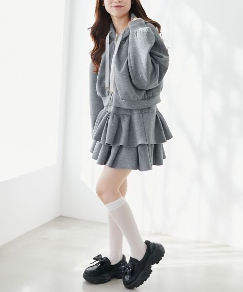 MAJESTIC LEGON / マジェスティックレゴン ミニ・ひざ丈スカート | キラキララインストーンスカパン | 詳細10