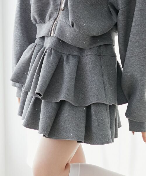 MAJESTIC LEGON / マジェスティックレゴン ミニ・ひざ丈スカート | キラキララインストーンスカパン | 詳細13