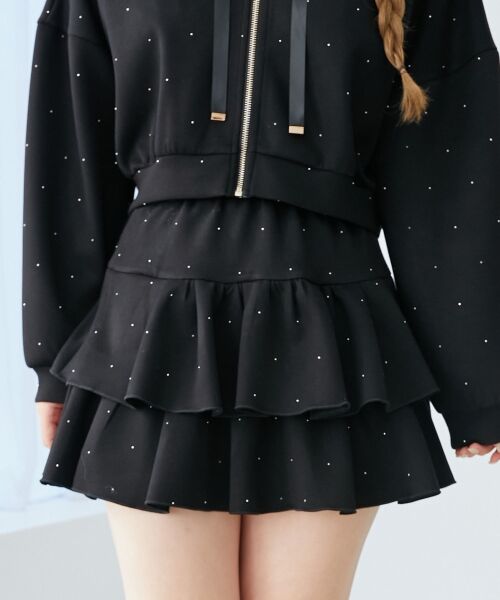 MAJESTIC LEGON / マジェスティックレゴン ミニ・ひざ丈スカート | キラキララインストーンスカパン | 詳細17