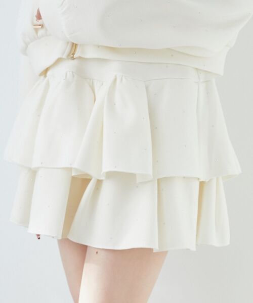 MAJESTIC LEGON / マジェスティックレゴン ミニ・ひざ丈スカート | キラキララインストーンスカパン | 詳細5