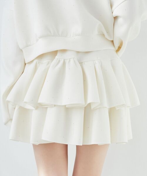 MAJESTIC LEGON / マジェスティックレゴン ミニ・ひざ丈スカート | キラキララインストーンスカパン | 詳細6