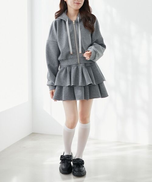 MAJESTIC LEGON / マジェスティックレゴン ミニ・ひざ丈スカート | キラキララインストーンスカパン | 詳細9