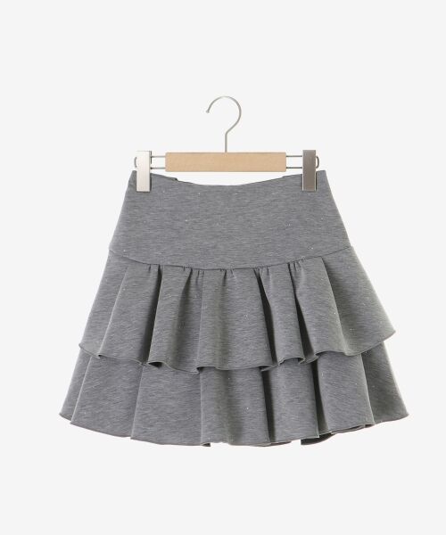 MAJESTIC LEGON / マジェスティックレゴン ミニ・ひざ丈スカート | キラキララインストーンスカパン（グレー）