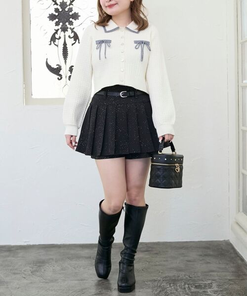 MAJESTIC LEGON / マジェスティックレゴン ミニ・ひざ丈スカート | ベルトセットキラキラミニスカパン | 詳細1