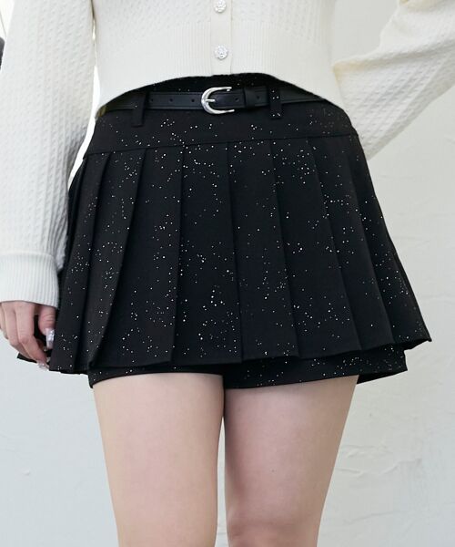 MAJESTIC LEGON / マジェスティックレゴン ミニ・ひざ丈スカート | ベルトセットキラキラミニスカパン | 詳細4
