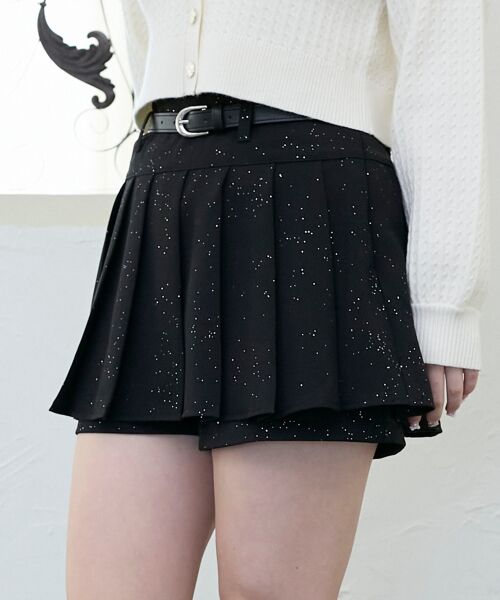 MAJESTIC LEGON / マジェスティックレゴン ミニ・ひざ丈スカート | ベルトセットキラキラミニスカパン | 詳細5