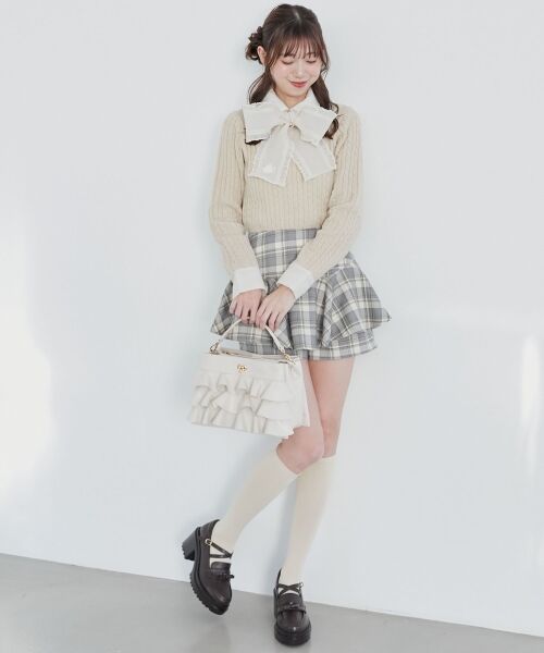 MAJESTIC LEGON / マジェスティックレゴン その他パンツ | レイヤードライクフレアショートスカパン | 詳細1