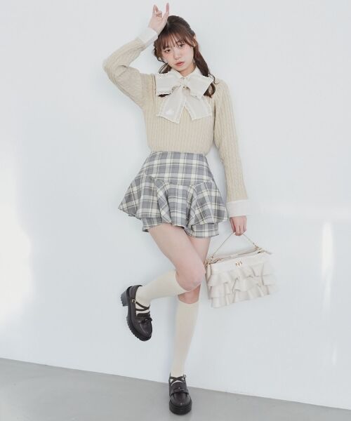 MAJESTIC LEGON / マジェスティックレゴン その他パンツ | レイヤードライクフレアショートスカパン | 詳細2