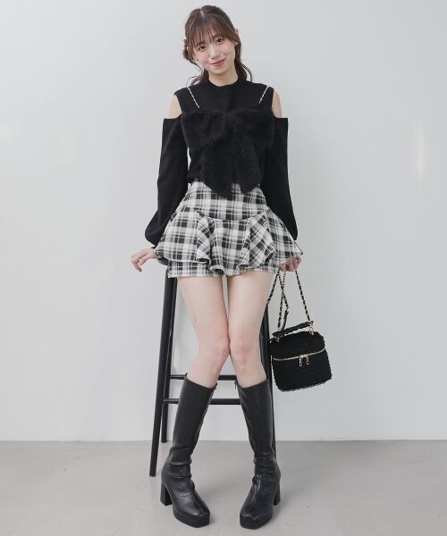 MAJESTIC LEGON / マジェスティックレゴン その他パンツ | レイヤードライクフレアショートスカパン | 詳細21