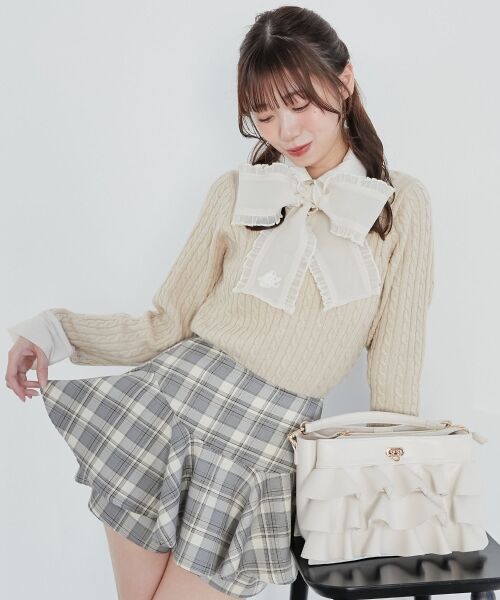 MAJESTIC LEGON / マジェスティックレゴン その他パンツ | レイヤードライクフレアショートスカパン | 詳細3