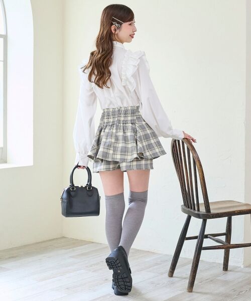 MAJESTIC LEGON / マジェスティックレゴン その他パンツ | レイヤードライクフレアショートスカパン | 詳細8