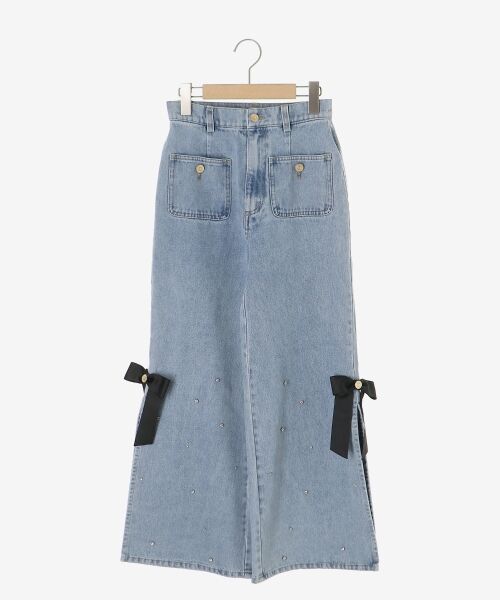 MAJESTIC LEGON / マジェスティックレゴン デニムパンツ | サイドリボンビジューデニムパンツ | 詳細19