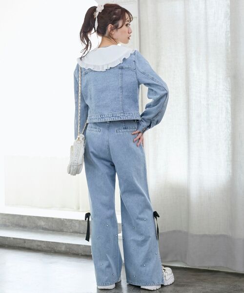 MAJESTIC LEGON / マジェスティックレゴン デニムパンツ | サイドリボンビジューデニムパンツ | 詳細5