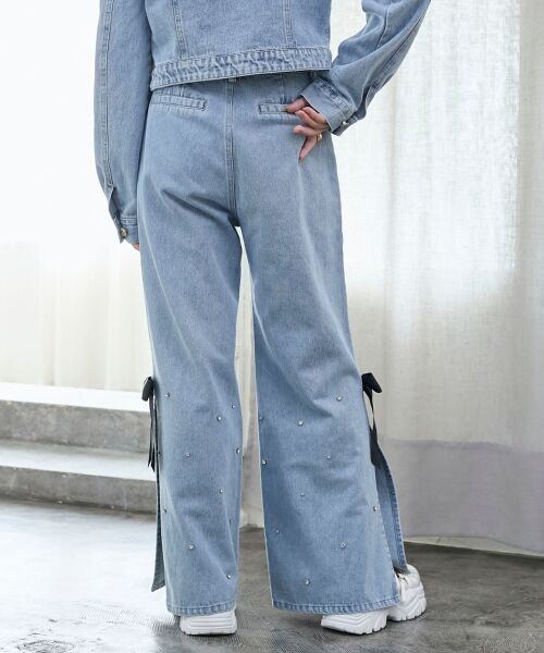 MAJESTIC LEGON / マジェスティックレゴン デニムパンツ | サイドリボンビジューデニムパンツ | 詳細8