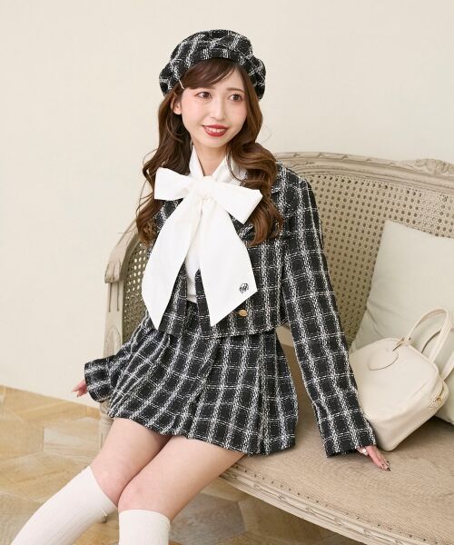 MAJESTIC LEGON / マジェスティックレゴン その他パンツ | レイヤードデザインツイードスカパン | 詳細1