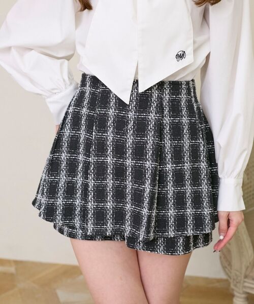 MAJESTIC LEGON / マジェスティックレゴン その他パンツ | レイヤードデザインツイードスカパン | 詳細13