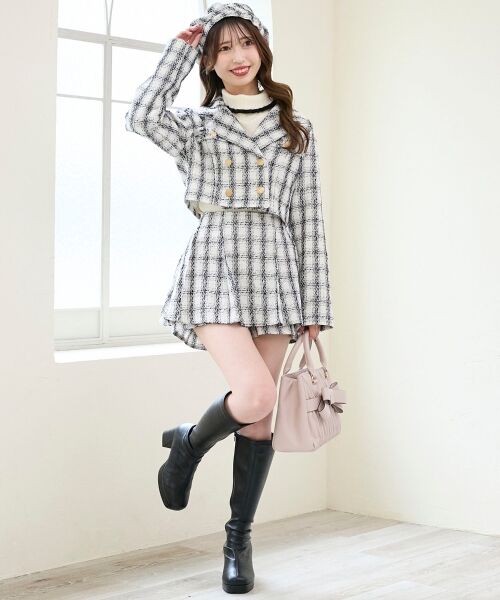 MAJESTIC LEGON / マジェスティックレゴン その他パンツ | レイヤードデザインツイードスカパン | 詳細14