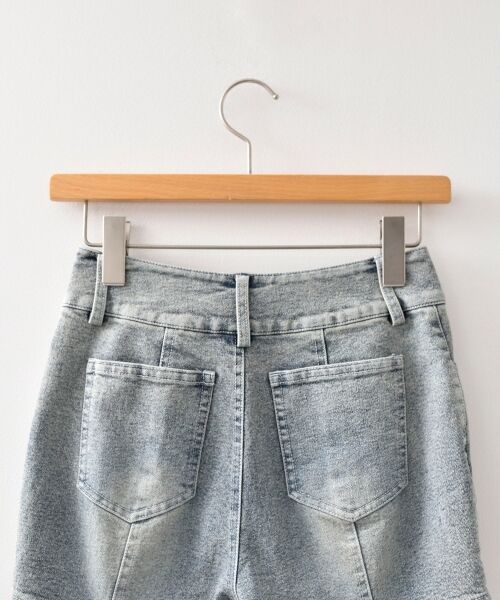 MAJESTIC LEGON / マジェスティックレゴン デニムパンツ | スリットビジューフレアデニムパンツ | 詳細27