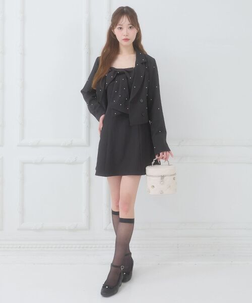 MAJESTIC LEGON / マジェスティックレゴン ミニ丈・ひざ丈ワンピース | キラメキリボンミニキャミワンピ | 詳細6