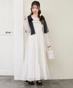 MAJESTIC LEGON / マジェスティックレゴン ミニ丈・ひざ丈ワンピース | 2wayショルダーリボンキャミワンピ