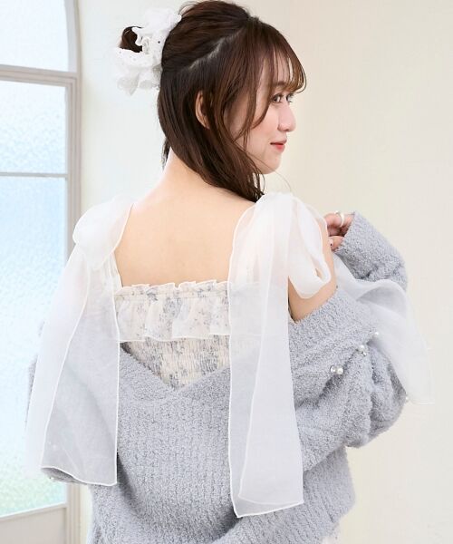 MAJESTIC LEGON / マジェスティックレゴン ミニ丈・ひざ丈ワンピース | 2wayショルダーリボンキャミワンピ | 詳細13