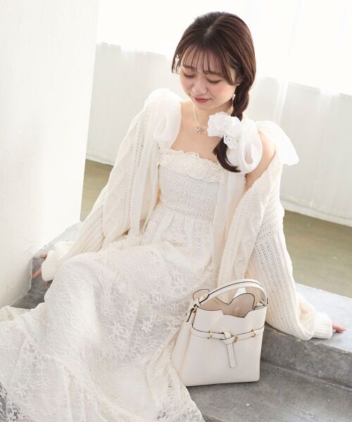 MAJESTIC LEGON / マジェスティックレゴン ミニ丈・ひざ丈ワンピース | 2wayショルダーリボンキャミワンピ | 詳細16