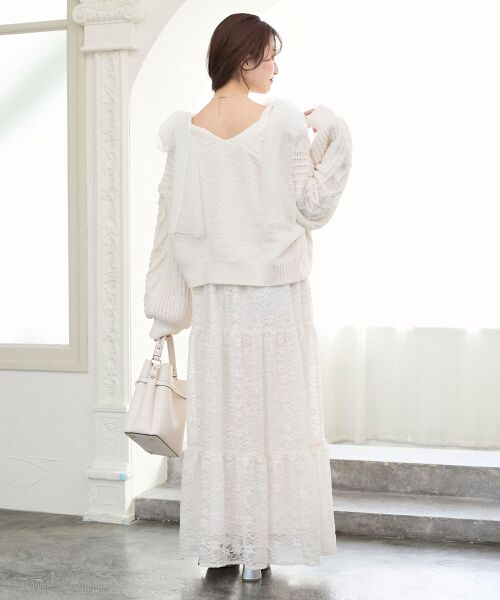 MAJESTIC LEGON / マジェスティックレゴン ミニ丈・ひざ丈ワンピース | 2wayショルダーリボンキャミワンピ | 詳細19