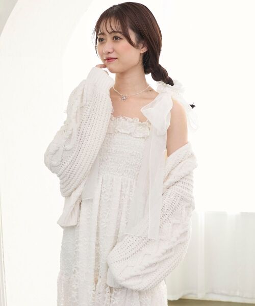 MAJESTIC LEGON / マジェスティックレゴン ミニ丈・ひざ丈ワンピース | 2wayショルダーリボンキャミワンピ | 詳細20