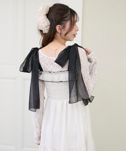 MAJESTIC LEGON / マジェスティックレゴン ミニ丈・ひざ丈ワンピース | 2wayショルダーリボンキャミワンピ | 詳細28