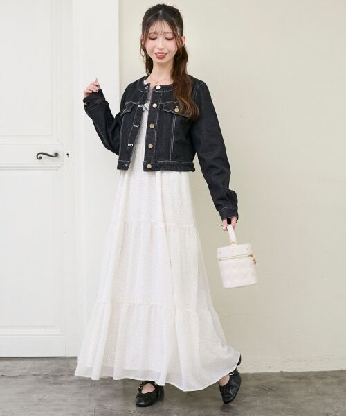 MAJESTIC LEGON / マジェスティックレゴン ミニ丈・ひざ丈ワンピース | 2wayショルダーリボンキャミワンピ | 詳細30