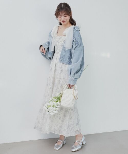 MAJESTIC LEGON / マジェスティックレゴン ミニ丈・ひざ丈ワンピース | 2wayショルダーリボンキャミワンピ | 詳細4