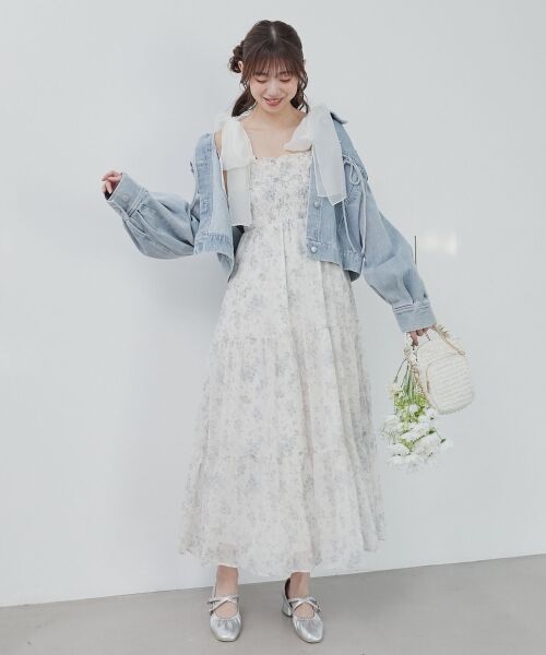 MAJESTIC LEGON / マジェスティックレゴン ミニ丈・ひざ丈ワンピース | 2wayショルダーリボンキャミワンピ | 詳細5