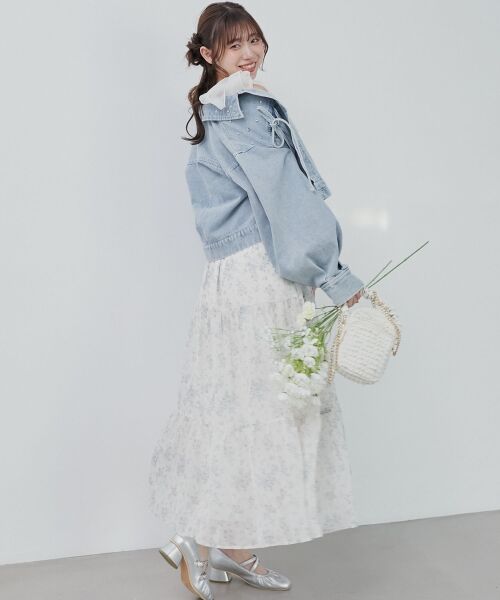 MAJESTIC LEGON / マジェスティックレゴン ミニ丈・ひざ丈ワンピース | 2wayショルダーリボンキャミワンピ | 詳細6