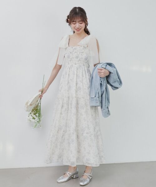 MAJESTIC LEGON / マジェスティックレゴン ミニ丈・ひざ丈ワンピース | 2wayショルダーリボンキャミワンピ | 詳細7