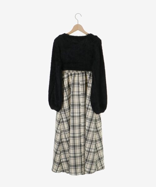 MAJESTIC LEGON / マジェスティックレゴン ミニ丈・ひざ丈ワンピース | シャギーボレロ×キャミワンピセット | 詳細28