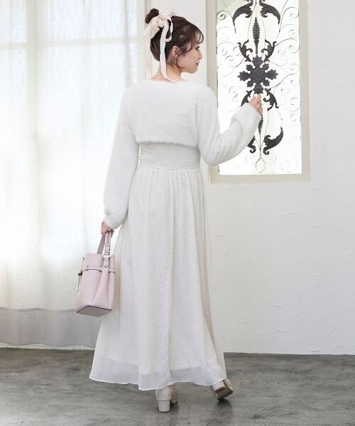 MAJESTIC LEGON / マジェスティックレゴン ミニ丈・ひざ丈ワンピース | シャギーボレロ×キャミワンピセット | 詳細5