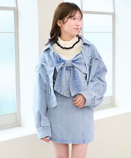 MAJESTIC LEGON / マジェスティックレゴン Gジャン・デニムジャケット | ビジューリボンGジャン | 詳細22