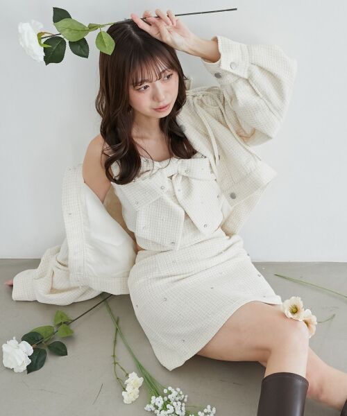 MAJESTIC LEGON / マジェスティックレゴン Gジャン・デニムジャケット | ビジューリボンGジャン | 詳細1