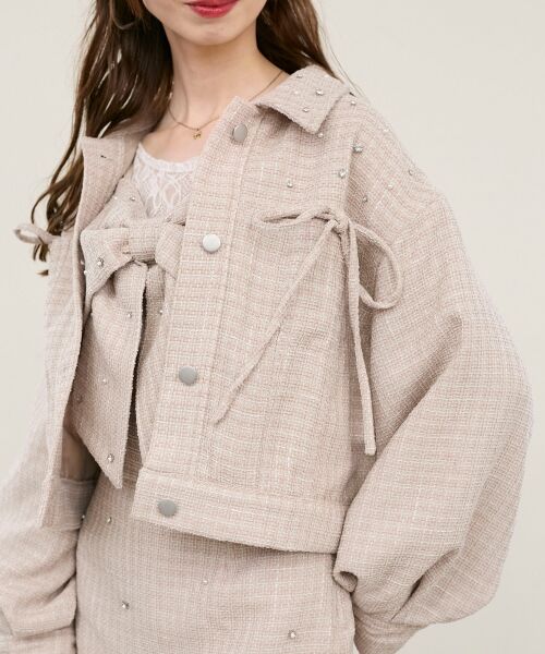 MAJESTIC LEGON / マジェスティックレゴン Gジャン・デニムジャケット | ビジューリボンGジャン | 詳細17