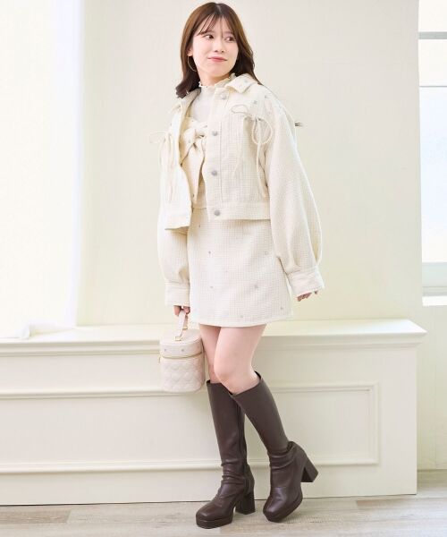 MAJESTIC LEGON / マジェスティックレゴン Gジャン・デニムジャケット | ビジューリボンGジャン | 詳細5