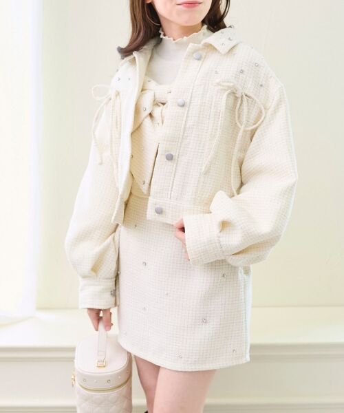 MAJESTIC LEGON / マジェスティックレゴン Gジャン・デニムジャケット | ビジューリボンGジャン | 詳細8