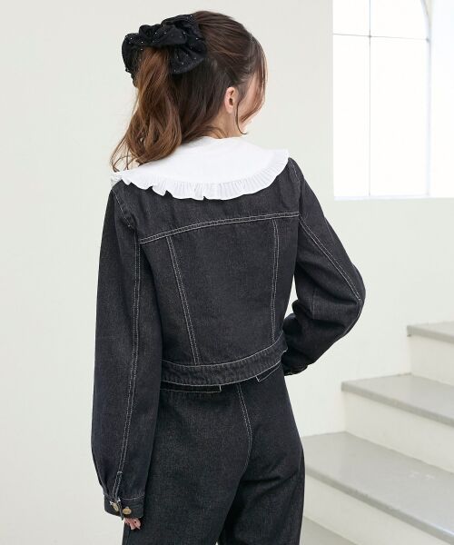 MAJESTIC LEGON / マジェスティックレゴン Gジャン・デニムジャケット | フリルカラー＆ブローチセットGジャン | 詳細17