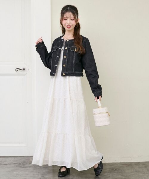 MAJESTIC LEGON / マジェスティックレゴン Gジャン・デニムジャケット | フリルカラー＆ブローチセットGジャン | 詳細22