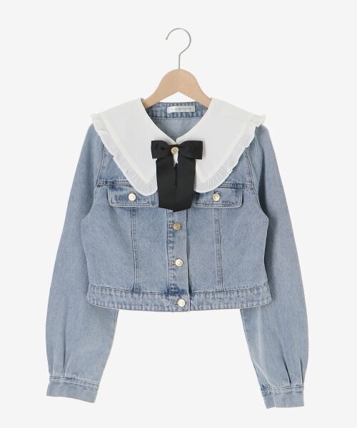 MAJESTIC LEGON / マジェスティックレゴン Gジャン・デニムジャケット | フリルカラー＆ブローチセットGジャン | 詳細28