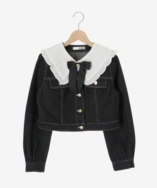 MAJESTIC LEGON / マジェスティックレゴン Gジャン・デニムジャケット | フリルカラー＆ブローチセットGジャン | 詳細29