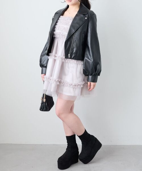 MAJESTIC LEGON / マジェスティックレゴン その他アウター | Ladyショートライダース | 詳細28